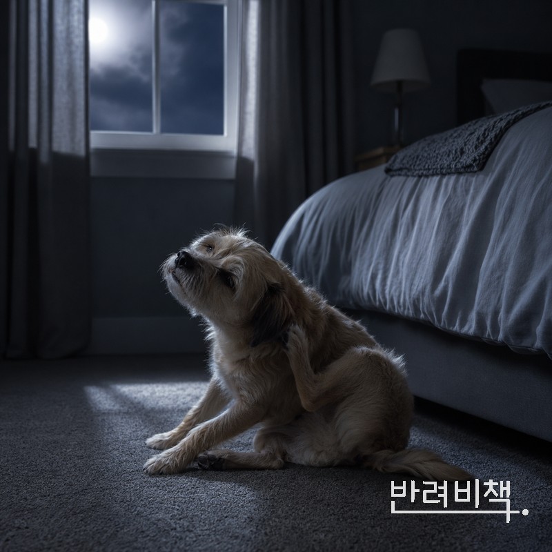 강아지가 밤마다 긁어요 — 만성 가려움, 음식보다 먼저 살펴야 할 것