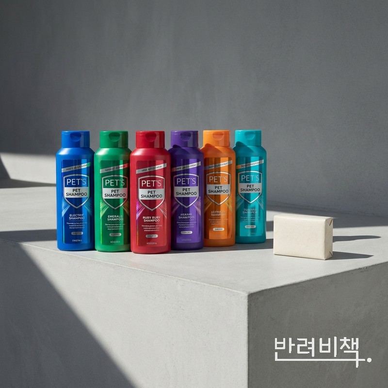 향과 색이 강한 강아지 용품과 담백한 제품 비교
