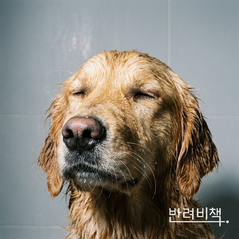 강아지 목욕 — 코 가까이 향이 집중되는 상황