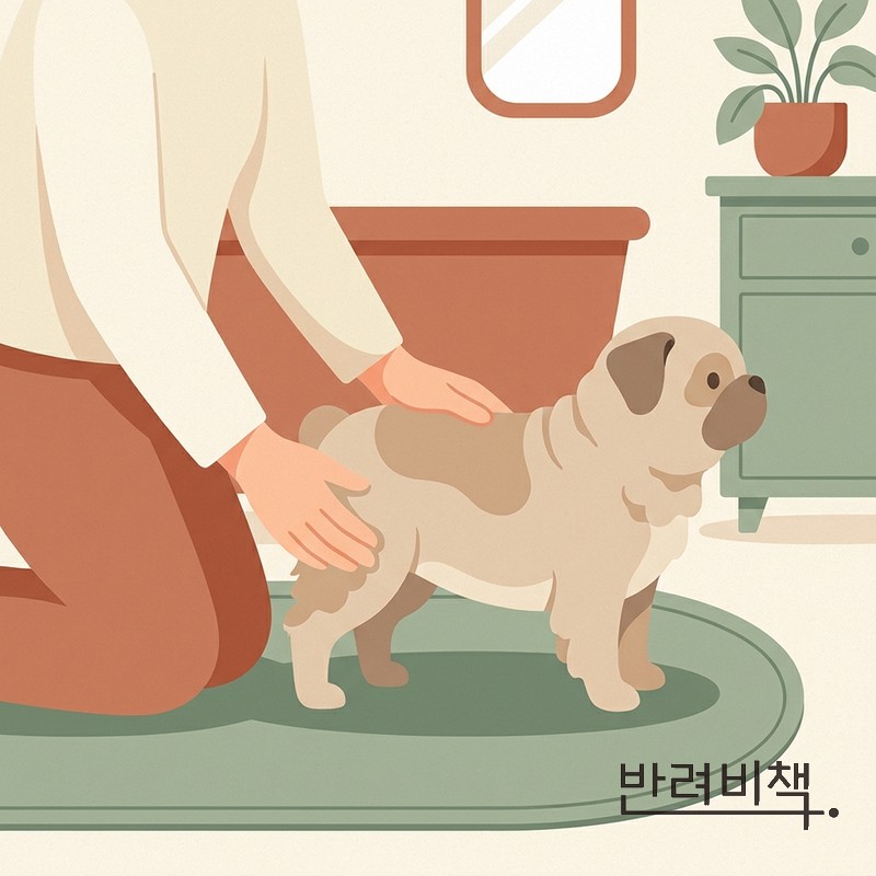 강아지 몸 상태 확인 목욕 dog body check bath time