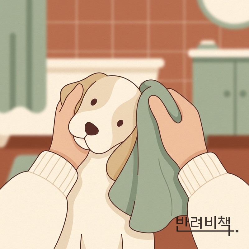 강아지 귀 말리는 각도 여름 귓병 예방 dog ear drying angle