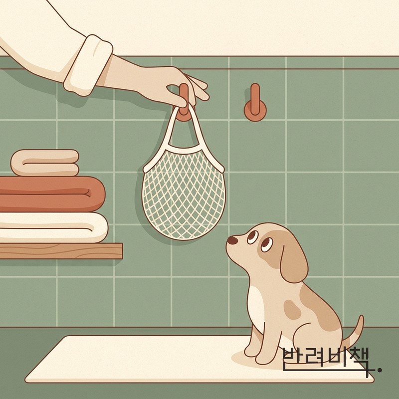 강아지 비누 비누망 건조 보관